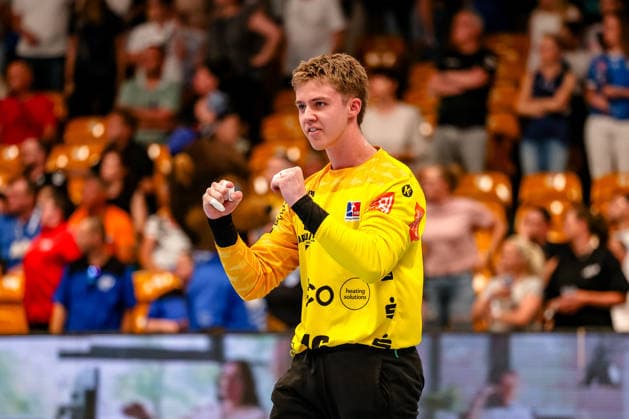 Magnus Bierfreund HBW Balingen Weilstetten, 16 cheers about held ball, defended, held, goalkeeper, Dessau Rosslauer HV 06 vs HBW Balingen Weilstetten, Handball, 2 Bundesliga, 33 Matchday, Season 2025 26, 29 05 2026, Dessau Rosslauer HV 06 vs HBW Balingen Weilstetten, Handball, 2 Bundesliga, 33 Matchday, Season 2025 26, 29 05 2026 Dessau Rosslau Copyright: xEibner-Pressefoto LauraxRoemerx EP_LRR