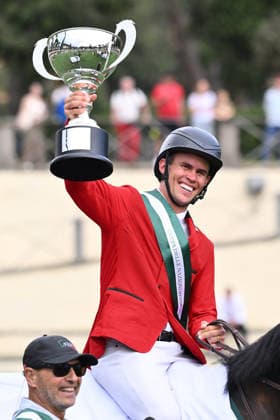 IPA85168738 - Fernando MARTINEZ SOMMER (MEX) and JOEP with the Mexico Team wins the 93rd CSIO Roma 2026 Competition No. 5 - NATIONS CUP INTESA SANPAOLO Two rounds competition - h. 160 Prize Money: 220,000 Ä on May 29, 2026 at Piazza di Siena in Rome, Italy.  Copyright: xDomenicoxCippitelli IPAxSportx xx 85168738