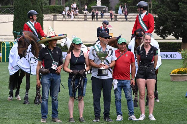EQUITATION - International Equitation - Piazza di Siena - 93rd CSIO of Rome 2026 Photo by IPA ABACAPRESS.COM85168702 - Mexico Team wins the 93rd CSIO Roma 2026 Competition No. 5 - NATIONS CUP INTESA SANPAOLO Two rounds competition - h. 160 Prize Money: 220,000 Ä on May 29, 2026 at Piazza di Siena in Rome, Italy. Rome Italy  Copyright: xIPAxSport ABACAx