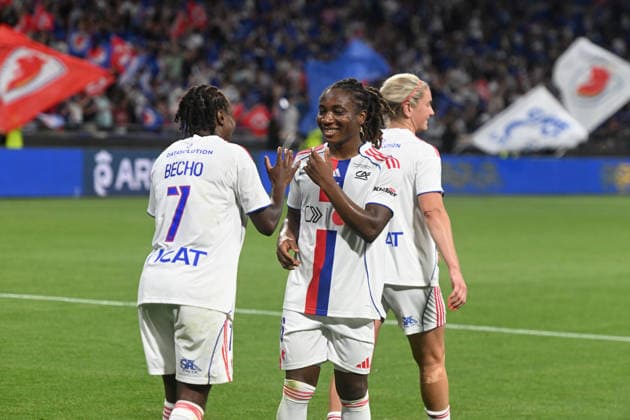 Football : OL Lyonnes vs Paris FC- final French Ligue Arkema - 29 05 2026 DUMORNAY Melchie of OL Lyonnes scoring goal during the Final French Ligue Arkema match between OL Lyonnes and Paris FC at the Groupama stadium Lyon ,on May 29 2026 LYONFrance  Copyright: xMouradxAllilix