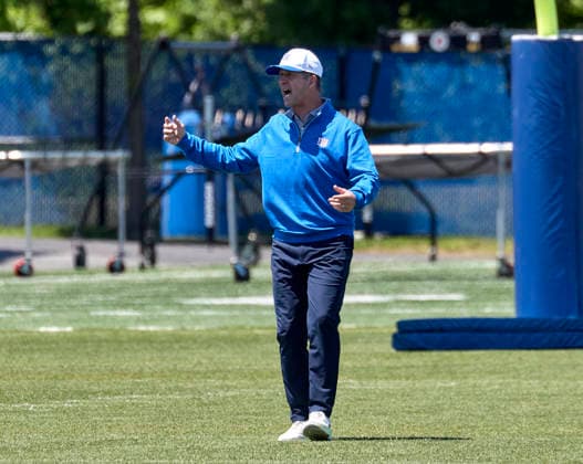 New York Giants head coach John Harbaugh during organized team activities at the Quest Diagnostics Training Center in East Rutherford, New Jersey on Friday, May 29, 2026. CSM East Rutherford United States - ZUMAc04_ 20260529_zma_c04_002 Copyright: xDuncanxWilliamsx