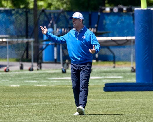 New York Giants head coach John Harbaugh during organized team activities at the Quest Diagnostics Training Center in East Rutherford, New Jersey on Friday, May 29, 2026. CSM East Rutherford United States - ZUMAc04_ 20260529_zma_c04_011 Copyright: xDuncanxWilliamsx