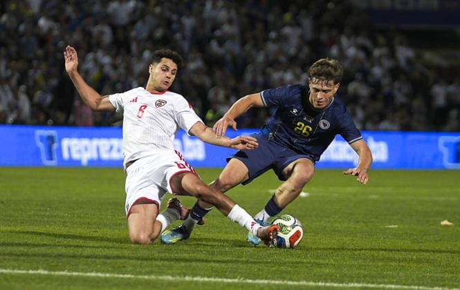 Bosnia and Herzegovina v North Macedonia - Friendlies SARAJEVO, BOSNIA AND HERZEGOVINA - MAY 29: Players in action during the International Friendly, Länderspiel, Nationalmannschaft football match between Bosnia and Herzegovina and North Macedonia at the Asim Ferhatovic Hase Stadium in Sarajevo, Bosnia and Herzegovina, on May 29, 2026. Samir Jordamovic Anadolu Sarajevo Bosnia and Herzegovina. Editorial use only. Please get in touch for any other usage.  Copyright: x2026xAnadoluxSamirxJordamovicx