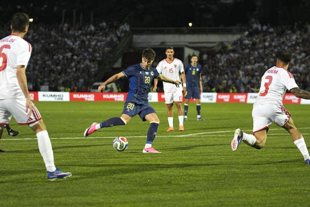 Bosnia and Herzegovina v North Macedonia - Friendlies SARAJEVO, BOSNIA AND HERZEGOVINA - MAY 29: Players in action during the International Friendly, Länderspiel, Nationalmannschaft football match between Bosnia and Herzegovina and North Macedonia at the Asim Ferhatovic Hase Stadium in Sarajevo, Bosnia and Herzegovina, on May 29, 2026. Samir Jordamovic Anadolu Sarajevo Bosnia and Herzegovina. Editorial use only. Please get in touch for any other usage.  Copyright: x2026xAnadoluxSamirxJordamovicx