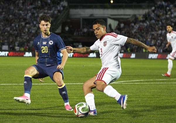Bosnia and Herzegovina v North Macedonia - Friendlies SARAJEVO, BOSNIA AND HERZEGOVINA - MAY 29: Players in action during the International Friendly, Länderspiel, Nationalmannschaft football match between Bosnia and Herzegovina and North Macedonia at the Asim Ferhatovic Hase Stadium in Sarajevo, Bosnia and Herzegovina, on May 29, 2026. Samir Jordamovic Anadolu Sarajevo Bosnia and Herzegovina. Editorial use only. Please get in touch for any other usage.  Copyright: x2026xAnadoluxSamirxJordamovicx