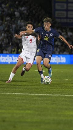 Bosnia and Herzegovina v North Macedonia - Friendlies SARAJEVO, BOSNIA AND HERZEGOVINA - MAY 29: Players in action during the International Friendly, Länderspiel, Nationalmannschaft football match between Bosnia and Herzegovina and North Macedonia at the Asim Ferhatovic Hase Stadium in Sarajevo, Bosnia and Herzegovina, on May 29, 2026. Samir Jordamovic Anadolu Sarajevo Bosnia and Herzegovina. Editorial use only. Please get in touch for any other usage.  Copyright: x2026xAnadoluxSamirxJordamovicx