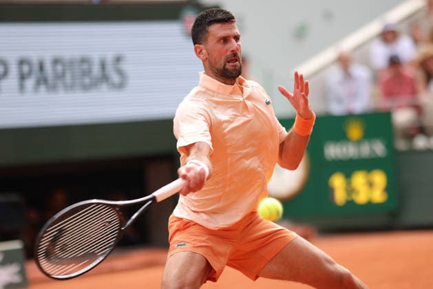 Novak Djokovic, SRB, during third round of 2026 French Open at Roland Garros, Paris, 29 05 2026