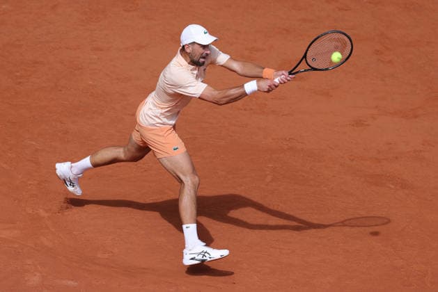Novak Djokovic, SRB, during third round of 2026 French Open at Roland Garros, Paris, 29 05 2026