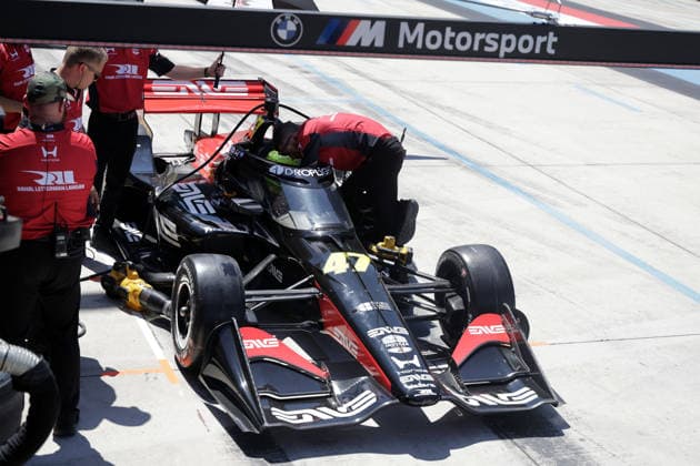 Mike Schumacher GER in Honda 47 is strapped in for 1 free practice for 1 free practice, Team Rahal Letterman Lanigan Racing, Detroit, Michigan, USA, 29 05 2026, Indycar Series