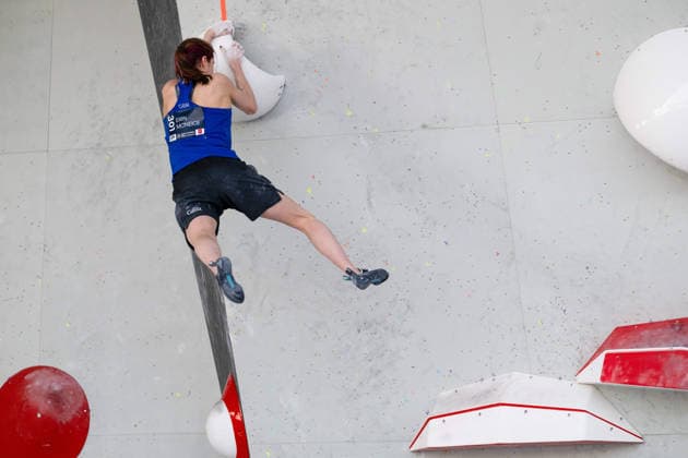 May 29, 2026, Madrid, Madrid, Spain: British climber ERIN MCNEICE in action during the women s Boulder finals at the World Climbing Series Comunidad de Madrid 2026 held in Alcobendas. Madrid Spain - ZUMAd308 20260529_zsp_d308_012 Copyright: xJuanxCarlosxLucasx