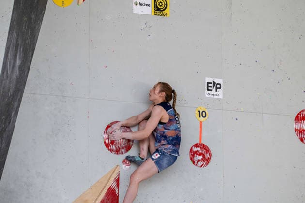 May 29, 2026, Madrid, Madrid, Spain: Silver medalist MELODY SEKIKAWA of Japan in action during the women s Boulder finals at the World Climbing Series Comunidad de Madrid 2026 held in Alcobendas. Madrid Spain - ZUMAd308 20260529_zsp_d308_049 Copyright: xJuanxCarlosxLucasx