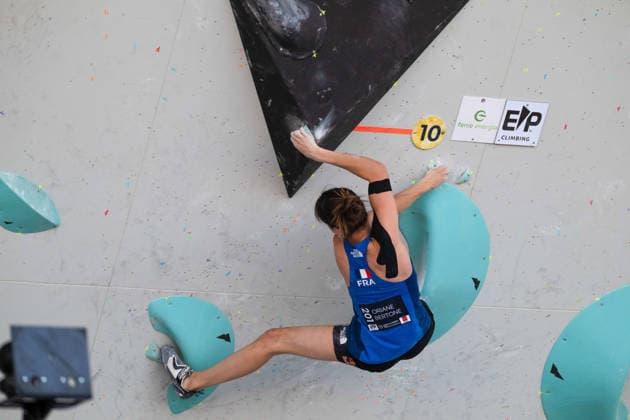 May 29, 2026, Madrid, Madrid, Spain: French climber ORIANE BERTONE in action during the women s Boulder finals at the World Climbing Series Comunidad de Madrid 2026 held in Alcobendas. Madrid Spain - ZUMAd308 20260529_zsp_d308_062 Copyright: xJuanxCarlosxLucasx