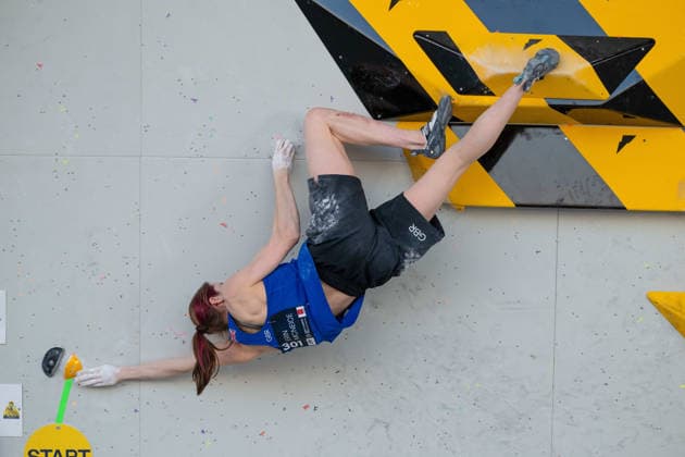 May 29, 2026, Madrid, Madrid, Spain: British climber ERIN MCNEICE in action during the women s Boulder finals at the World Climbing Series Comunidad de Madrid 2026 held in Alcobendas. Climbing 2026: World Climbing Series Comunidad De Madrid  - ZUMAd308 20260529_zsp_d308_097 Copyright: xJuanxCarlosxLucasx