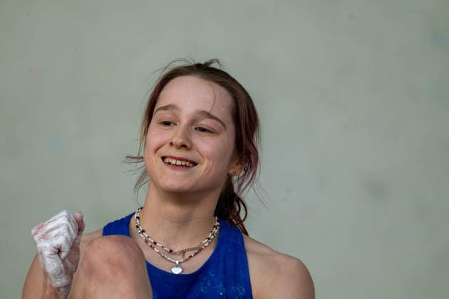 May 29, 2026, Madrid, Madrid, Spain: British climber ERIN MCNEICE celebrates her victory during the women s Boulder finals at the World Climbing Series Comunidad de Madrid 2026 held in Alcobendas. Madrid Spain - ZUMAd308 20260529_zsp_d308_109 Copyright: xJuanxCarlosxLucasx