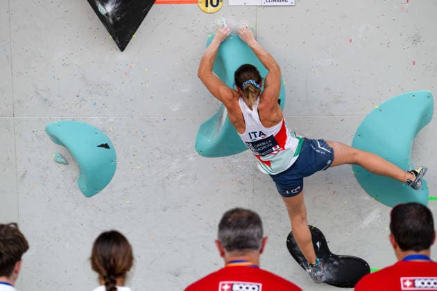 May 29, 2026, Madrid, Madrid, Spain: Italian climber CAMILLA MORONI in action during the women s Boulder finals at the World Climbing Series Comunidad de Madrid 2026 held in Alcobendas. Madrid Spain - ZUMAd308 20260529_zsp_d308_116 Copyright: xJuanxCarlosxLucasx