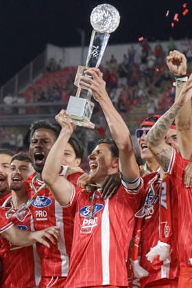 KEITA BALDE, MATTEO PESSINA, Gruppo, team group, Mannschaftsbild, Totale Monza, Serie B, 2025-26, Monza vs Catanzaro 0-2, 29-05-2026, Esultanza, Celebration, Jubel SERIE B 2025-26 FINALE PLAY OFF RITORNO MONZA-CATANZARO 0-2