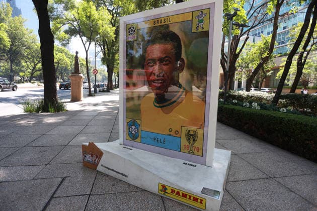 Mexico City continues its preparations to host 2026 FIFA World Cup, WM, Weltmeisterschaft, Fussball MEXICO CITY, MEXICO - MAY 29: Large-scale Panini FIFA World Cup stickers are displayed on Paseo de la Reforma, in Mexico City, Mexico on May 29, 2026. Mexico City continues its preparation to host FIFA World Cup matches for the third time, having previously hosted the tournament in 1970 and 1986, as Mexico co-hosts the upcoming edition alongside the United States and Canada. Daniel Cardenas Anadolu Mexico City Mexico. Editorial use only. Please get in touch for any other usage.  Copyright: x2026xAnadoluxDanielxCardenasx