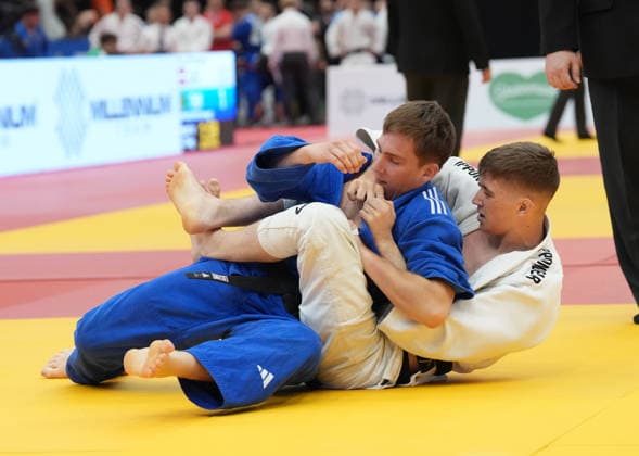JUDO - EJU Junior European Cup GRAZ,AUSTRIA,30.MAY.26 - JUDO - EJU Junior European Cup. Image shows Christoph Gangl (AUT) vs Marko Vukoje (SRB).  GEPAxpictures xMichaelxRiedler