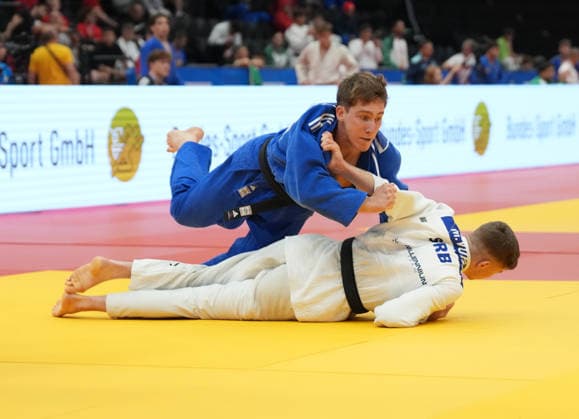 JUDO - EJU Junior European Cup GRAZ,AUSTRIA,30.MAY.26 - JUDO - EJU Junior European Cup. Image shows Christoph Gangl (AUT) vs Marko Vukoje (SRB).  GEPAxpictures xMichaelxRiedler