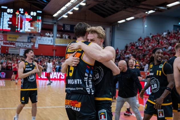 , GER, Giessen46ers vs Bozic Estriche Knights Kirchheim, BARMER 2 Basketball Bundesliga, Playoffs Semifinal Game 4, Season 2025 2026, 29 05 2026 GER, Giessen46ers vs Bozic Estriche Knights Kirchheim, BARMER 2 Basketball Bundesliga, Playoffs Semifinal Game 4, Season 2025 2026, 29 05 2026 Giessen Copyright: xEibner-Pressefoto NinaxSanderx EP_NSR