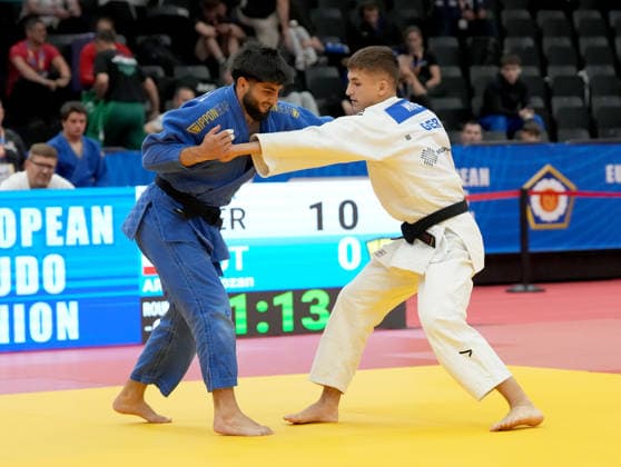 JUDO - EJU Junior European Cup GRAZ,AUSTRIA,30.MAY.26 - JUDO - EJU Junior European Cup. Image shows Hozan Arslan (AUT) vs Felix Winter (GER).  GEPAxpictures xMichaelxRiedler