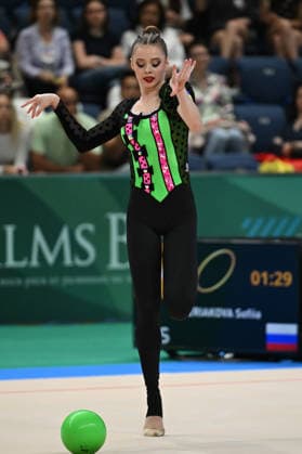 IPA85176348 - ONOFRIICHUK Taisiia (UKR) during European Championships in Rhythmic gymnastics, Rhythmische Sportgymnastik, RSG Gymnastics in Varna, Bulgaria, May 30 2026  Copyright: xFilippoxTomasi IPAxSportx xx 85176348