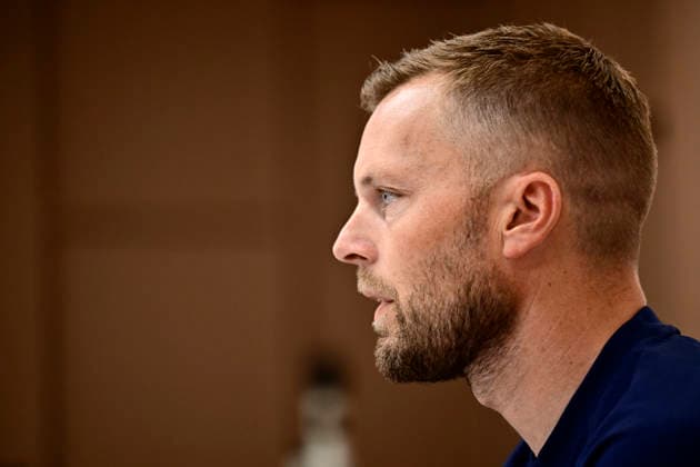 STOCKHOLM, SWEDEN 20260530 Assistant to the Swedish Football Association Sebastian Larsson during a press conference with the national team s management staff at the players hotel Scandic Park ahead of the World Cup STOCKHOLM SWEDEN x10050x  Copyright: xPontusxLundahl TTx PRESS MEETING NATIONAL TEAM MANAGEMENT STAFF BEFORE THE WORLD CUP