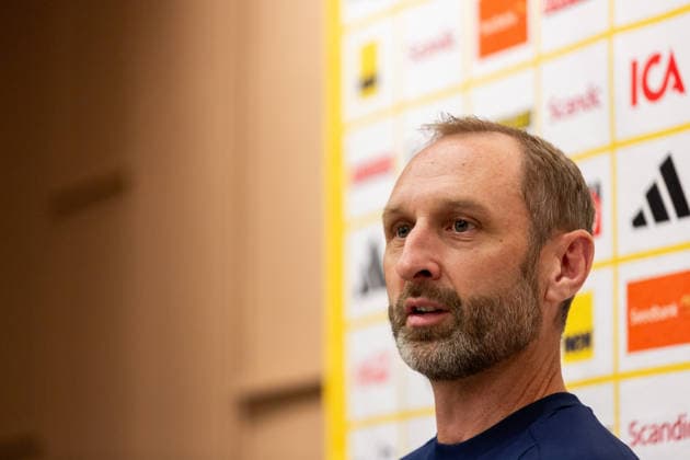 260530 Assistant coach Andreas Georgson of the Swedish national football team during a press event on May 30, 2026 in Stockholm Photo Axel Boberg BILDBYRAN COP 258 AX0106 fotboll football soccer fotball landskamp sverige sweden sverige a fifa world cup vm bbeng  Copyright: AXELxBOBERG BB260530AX020