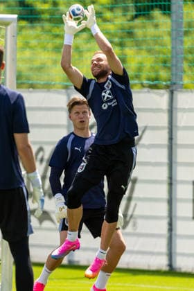 SOCCER - AUT vs TUN, test match VIENNA,AUSTRIA,30.MAY.26 - SOCCER - OEFB international test match, Austria vs Tunisia, preview, training team AUT. Image shows Patrick Pentz and Alexander Schlager (AUT).  GEPAxpictures xPhilippxBrem