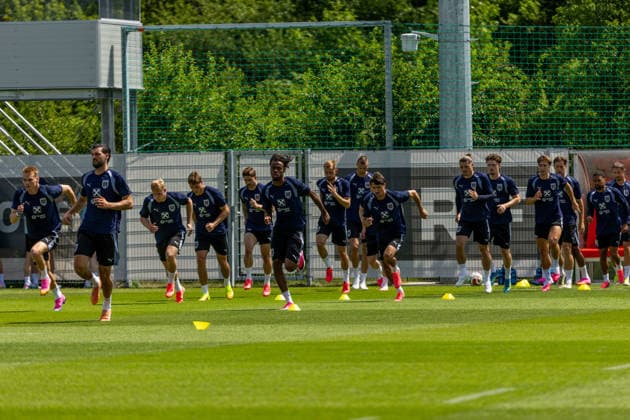SOCCER - AUT vs TUN, test match VIENNA,AUSTRIA,30.MAY.26 - SOCCER - OEFB international test match, Austria vs Tunisia, preview, training team AUT. Image shows players of AUT.  GEPAxpictures xPhilippxBrem