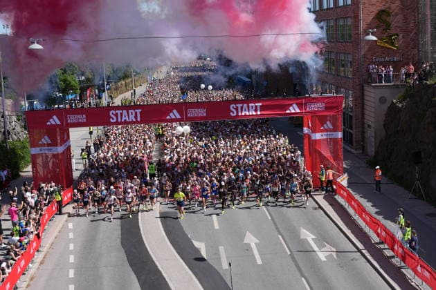 STOCKHOLM, SWEDEN 20260530 The runners gather before the start of the Stockholm marathon on Saturday STOCKHOLM SWEDEN x10500x  Copyright: xMagnusxLejhall TTx STOCKHOLM MARATHON 2026