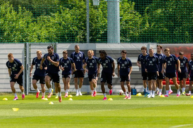 SOCCER - AUT vs TUN, test match VIENNA,AUSTRIA,30.MAY.26 - SOCCER - OEFB international test match, Austria vs Tunisia, preview, training team AUT. Image shows players of AUT.  GEPAxpictures xPhilippxBrem
