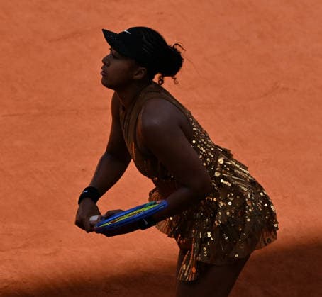2026 French Open, Roland-Garros - Day 7 PARIS, FRANCE - MAY 30: Naomi Osaka of Japan in action against Iva Jovic (not seen) of the and United States in the women s singles match on day 7 of the French Open tennis tournament at theRoland-Garros Complex in Paris on May 30, 2026. Mustafa Yalcin Anadolu Paris France. Editorial use only. Please get in touch for any other usage.  Copyright: x2026xAnadoluxMustafaxYalcinx