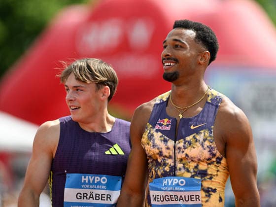 ATHLETICS - Hypomeeting Goetzis 2026 GOETZIS,AUSTRIA,30.MAY.26 - ATHLETICS - World Athletics Combined Events Tour, Hypomeeting, decathlon, 100m. Image shows Amadeus Graeber and Leo Neugebauer (GER).  GEPAxpictures xOliverxLerch
