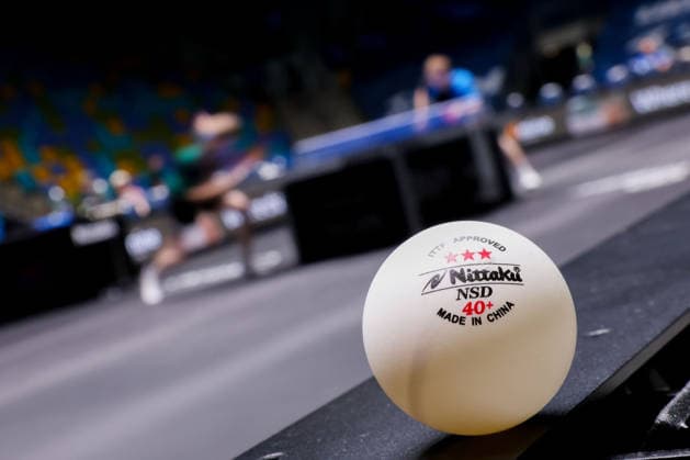 Illustrative image table tennis and a table tennis ball during the semifinal matches of the Liebherr TTBL Final4 at the Süwag Energie ARENA on May 30, 2026, in Frankfurt, Germany Copyright: JoaquimxFerreira