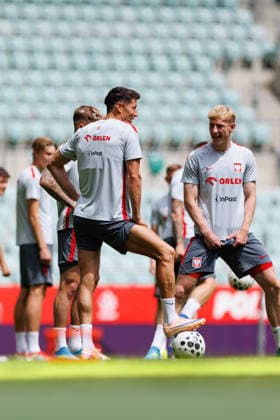 Robert Lewandowski seen during Official press conference, PK, Pressekonferenz and training of Poland National football team before Friendly match game against Ukraine (Ernest Kolodziej Ball Raw Images) Wroclaw Tarczynski Arena Poland Copyright: xErnestxKolodziejx ernestkolodziej_poland_conference_2526_OL_5126