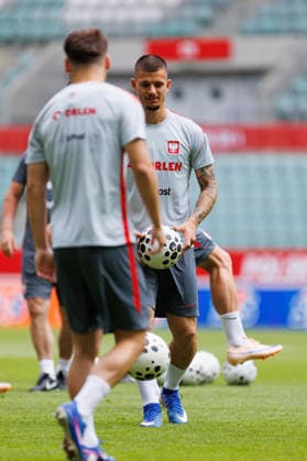 Mateusz Zukowski seen during Official press conference, PK, Pressekonferenz and training of Poland National football team before Friendly match game against Ukraine (Ernest Kolodziej Ball Raw Images) Wroclaw Tarczynski Arena Poland Copyright: xErnestxKolodziejx ernestkolodziej_poland_conference_2526_OL_5150