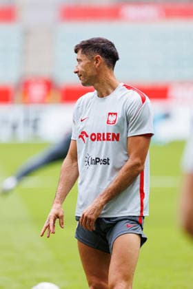 Robert Lewandowski seen during Official press conference, PK, Pressekonferenz and training of Poland National football team before Friendly match game against Ukraine (Ernest Kolodziej Ball Raw Images) Wroclaw Tarczynski Arena Poland Copyright: xErnestxKolodziejx ernestkolodziej_poland_conference_2526_OL_5213
