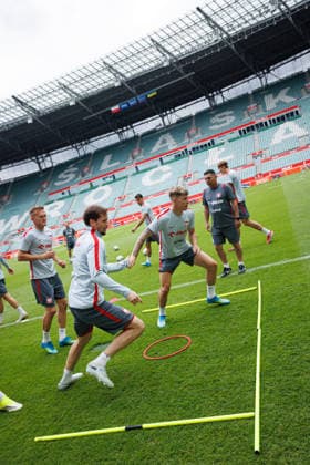 Tomasz Kedziora and Filip Rozga seen during Official press conference, PK, Pressekonferenz and training of Poland National football team before Friendly match game against Ukraine (Ernest Kolodziej Ball Raw Images) Wroclaw Tarczynski Arena Poland Copyright: xErnestxKolodziejx ernestkolodziej_poland_conference_2526_OL_5243