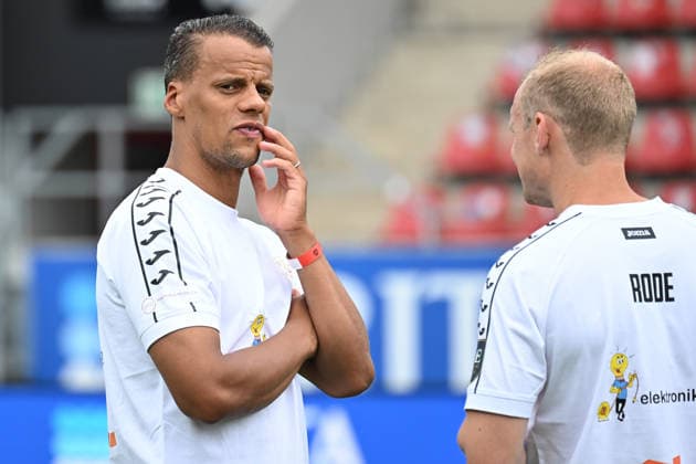 30 05 2026, xsvx, Football Langholz Cup 2026, f l Timothy Chandler Eintracht Frankfurt and Sebastian Rode Wiesbaden