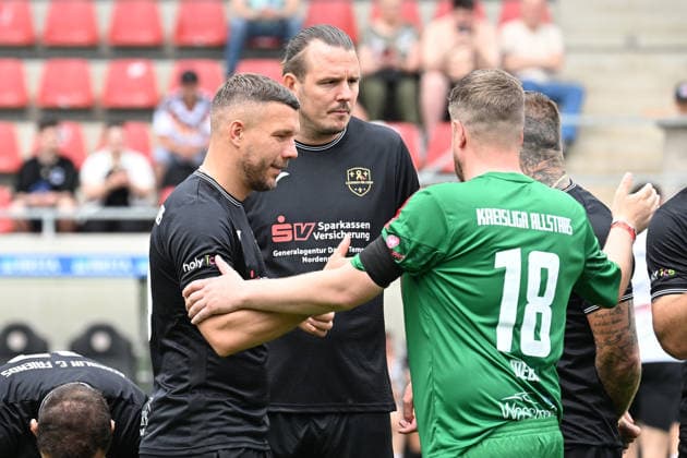 30 05 2026, xsvx, Football Langholz Cup 2026, v l Lukas Podolski Wiesbaden