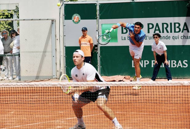 TENNIS - French Open 2026 PARIS,FRANCE,30.MAY.26 - TENNIS - ATP, Tennis Herren World Tour, French Open, Roland Garros, Grand Slam. Image shows Lucas Miedler (AUT) and Alexander Erler (AUT).  GEPAxpictures xMatthiasxHauer