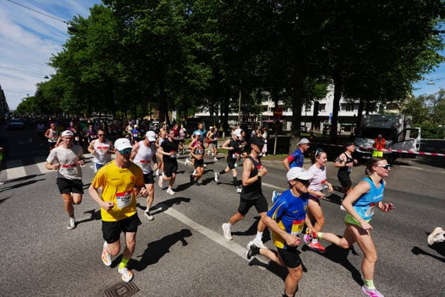 Runners during the Stockholm marathon on Saturday in Stockholm, Sweden on may 30, 2026 STOCKHOLM SWEDEN x10500x  Copyright: xMagnusxLejhall TTx STOCKHOLM MARATHON 2026