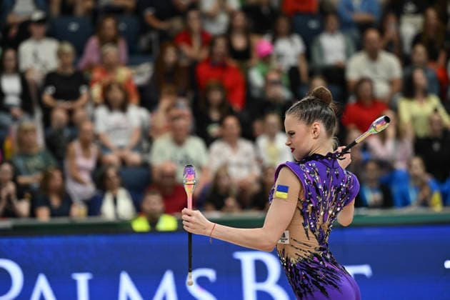 IPA85179937 - ONOFRIICHUK Taisiia (UKR) during European Championships in Rhythmic gymnastics, Rhythmische Sportgymnastik, RSG Gymnastics in Varna, Bulgaria, May 30 2026  Copyright: xFilippoxTomasi IPAxSportx xx 85179937