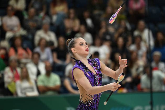 IPA85179901 - ONOFRIICHUK Taisiia (UKR) during European Championships in Rhythmic gymnastics, Rhythmische Sportgymnastik, RSG Gymnastics in Varna, Bulgaria, May 30 2026  Copyright: xFilippoxTomasi IPAxSportx xx 85179901