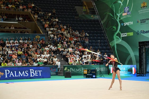 IPA85179930 - RAFFAELI Sofia (ITA) during European Championships in Rhythmic gymnastics, Rhythmische Sportgymnastik, RSG Gymnastics in Varna, Bulgaria, May 30 2026  Copyright: xFilippoxTomasi IPAxSportx xx 85179930