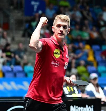 Anton Kallberg in the semi-finals of the TTBL Final Four in Frankfurt The Swede Anton Kallberg of Borussia Düsseldorf in action against TTC Schwalbe Bergneustadt in the semi-finals of the TTBL Final Four in Frankfurt am Main at the Süwag Energie Arena on May 30, 2026 Frankfurt am Main Hessen Germany