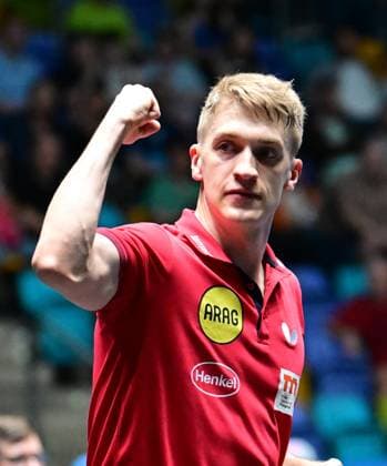 Anton Kallberg in the semi-finals of the TTBL Final Four in Frankfurt The Swede Anton Kallberg of Borussia Düsseldorf in action against TTC Schwalbe Bergneustadt in the semi-finals of the TTBL Final Four in Frankfurt am Main at the Süwag Energie Arena on May 30, 2026 Frankfurt am Main Hessen Germany