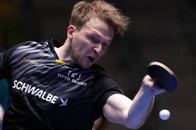 Benedikt Duda GER, TTC Schwalbe Bergneustadt in action during the semifinal matches Borussia Düsseldorf TTC Schwalbe of the Liebherr TTBL Final4 at the Süwag Energie ARENA on May 30, 2026, in Frankfurt, Germany Copyright: JoaquimxFerreira