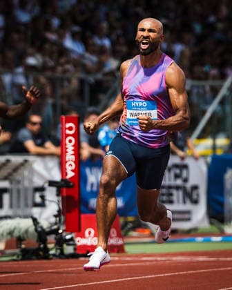 51 Hypomeeting, Goetzis AT , 30 05 2026 GOETZIS, SWITZERLAND MAY 30 Damian WARNER of Canada reacts after the 100 m of the mens decathlon at the 51 Hypomeeting, Goetzis AT on May 30, 2026 in Goetzis, Switzerland Copyright: xBEAUTIFULxSPORTS UlfxSchillerx